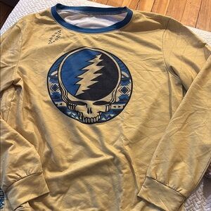 Yellow and Blue Graphic Long Sleeve Shirt